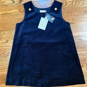 SOLD. TBBC Juliet Jumper / Dress - Velveteen in Nantucket Navy 5T